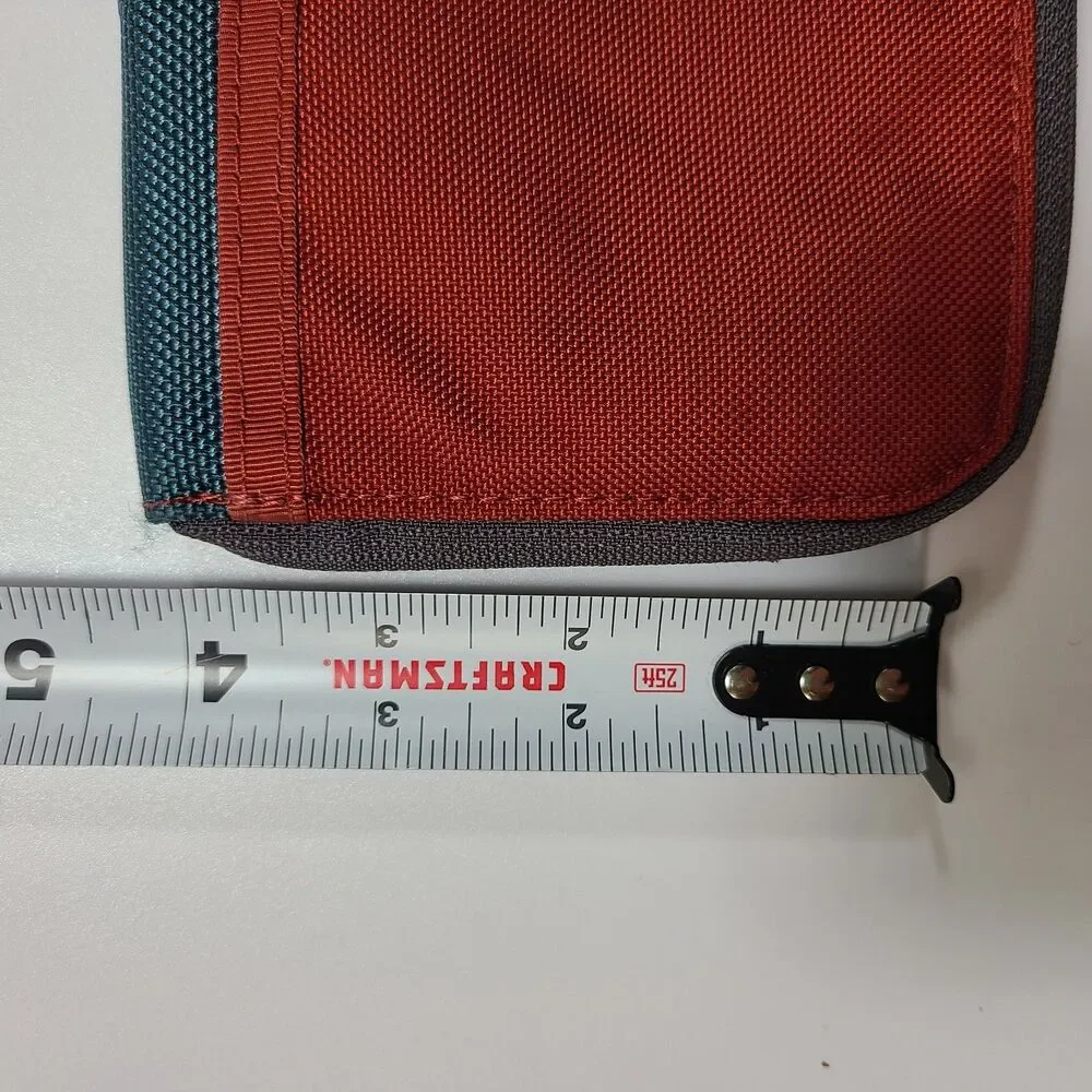 Overland Equipment Zip Around Wallet Wristlet Red Teal Travel Organizer